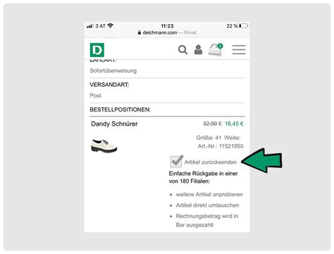 deichmann rückgabe.